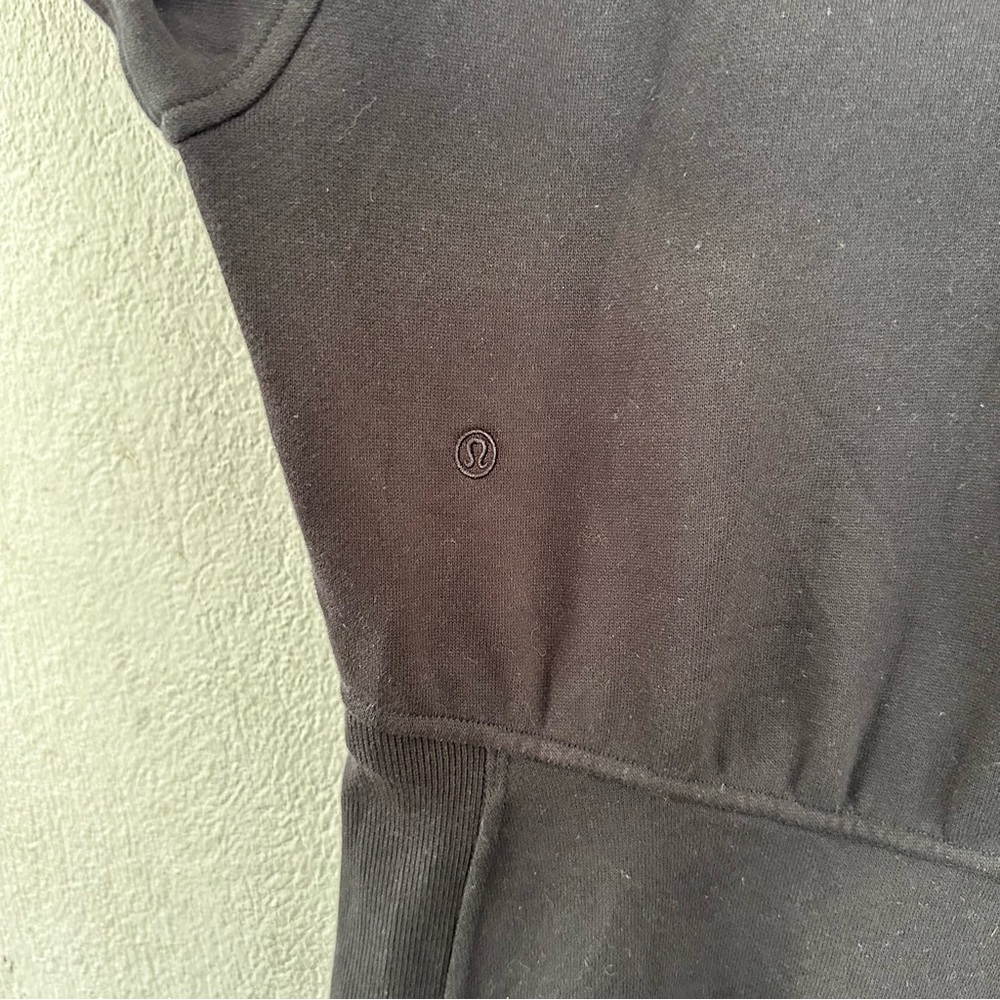 Lululemon Scuba Women’s Long Sleeve Sweatshirt Dress Black Size 12 - Picture 7 of 7